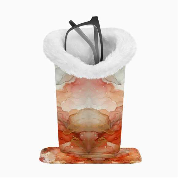 Eyeglasses Holder With Soft Furry Lining And Magnetic Base