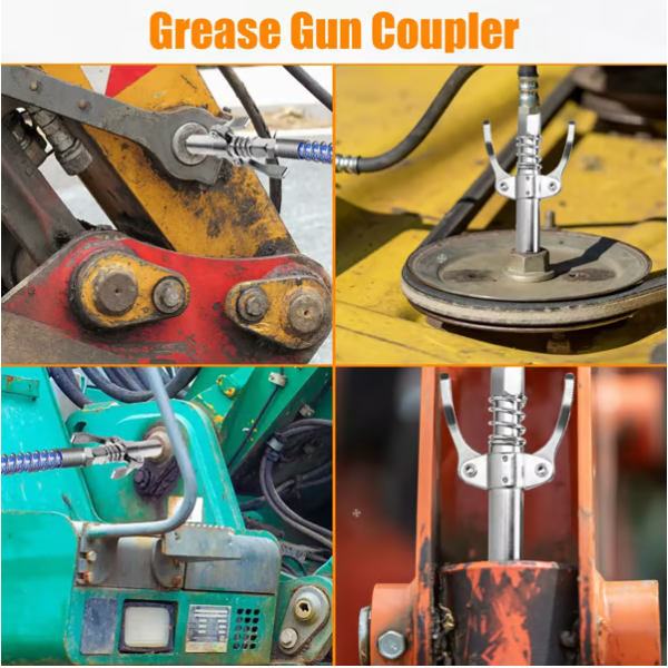 Double Handle High Pressure Quick Release Grease Coupler