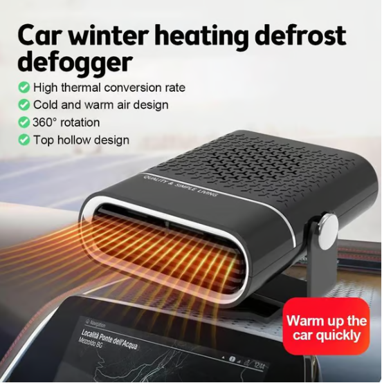 💥last Day 49% Off-🔥car Heater Portable Electric Heating Fan Defogger Defroster Demister 12v