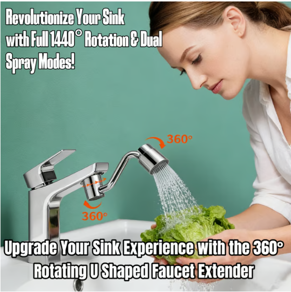 🔥last Day 50% Off🔥swivel Rotatable Tap Aerator Extension 2-mode Splash All-angle Precision Control