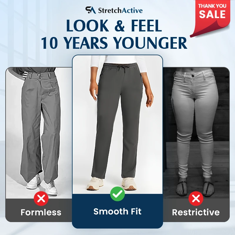 Stretchactive - Silky Smooth Stretch Effortless Casual Pants