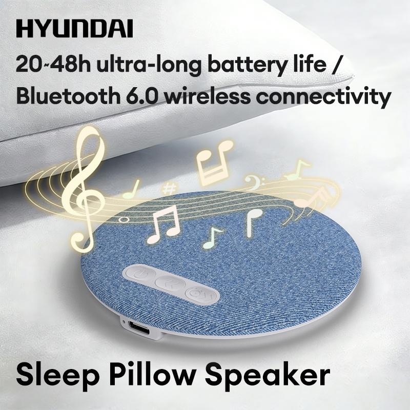 HYUNDAI S1 Ultra-Thin Bluetooth Pillow Speaker with Bluetooth 6.0, Soft Immersive Sound Field