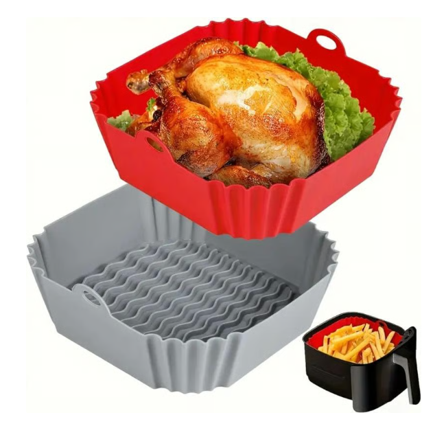🔥2pcs Reusable Silicone Air Fryer Liner