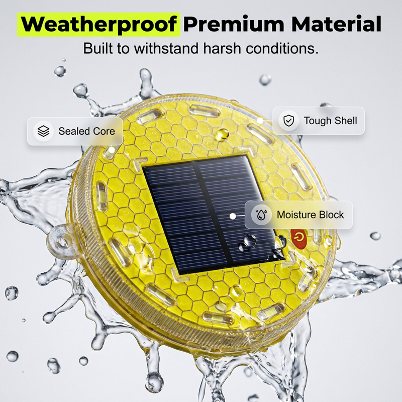 Solar-Powered LED Car Warning Light