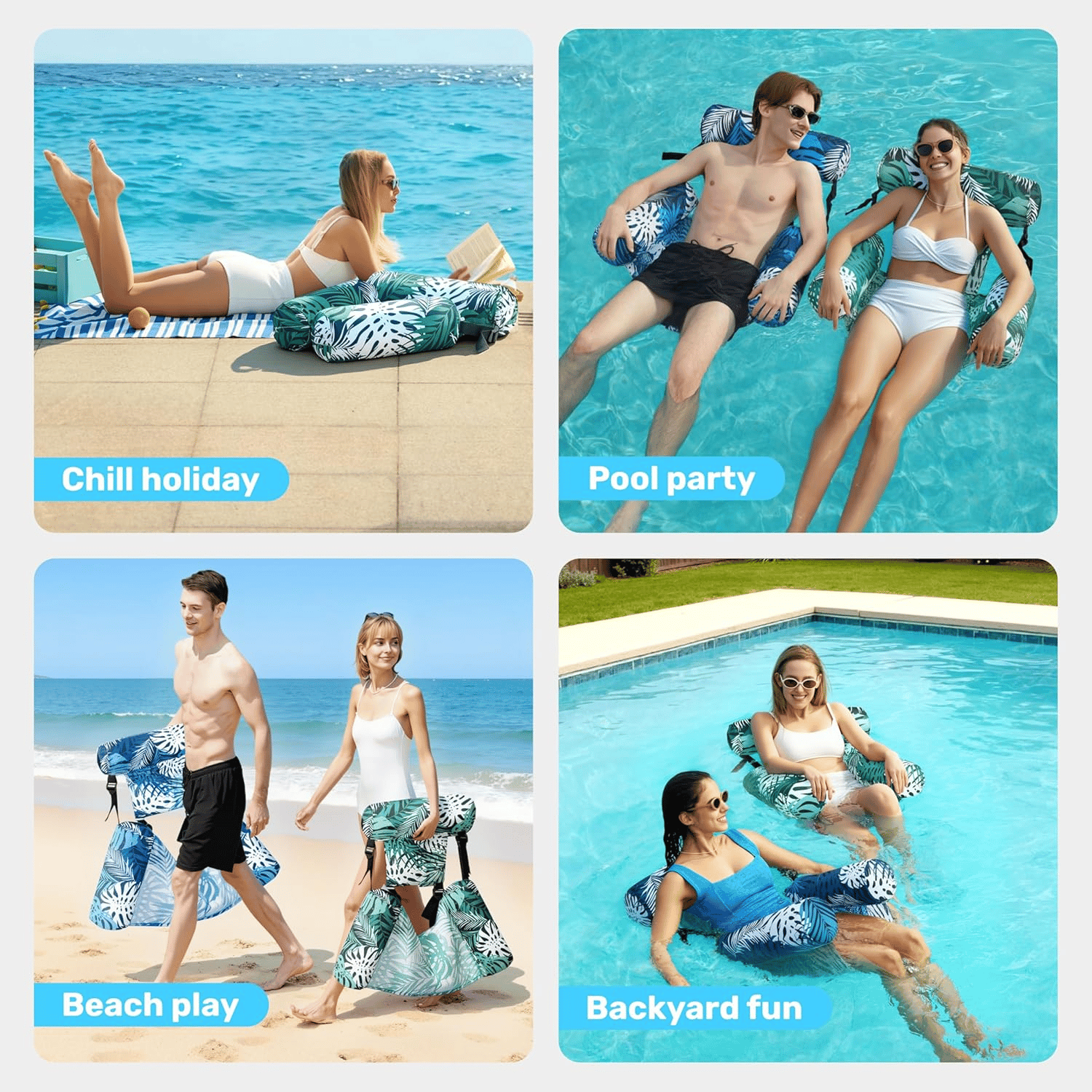 Inflatable Pool Floats Adult – Floating Lounge Chairs 🏖️💦✨