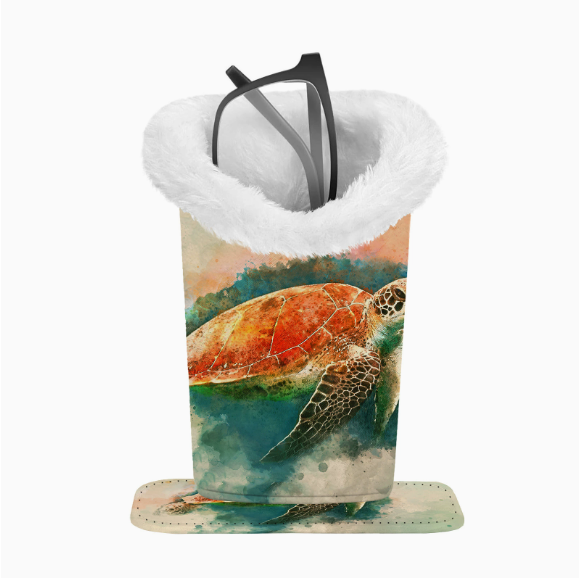 Eyeglasses Holder With Soft Furry Lining And Magnetic Base