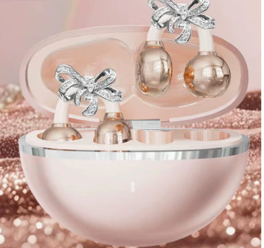 🎧2026 New Clip-on Open-ear Headphones – Wireless Bluetooth Earbuds With Ai Noise Cancelling, Rhinestone Decor & Water Resistant