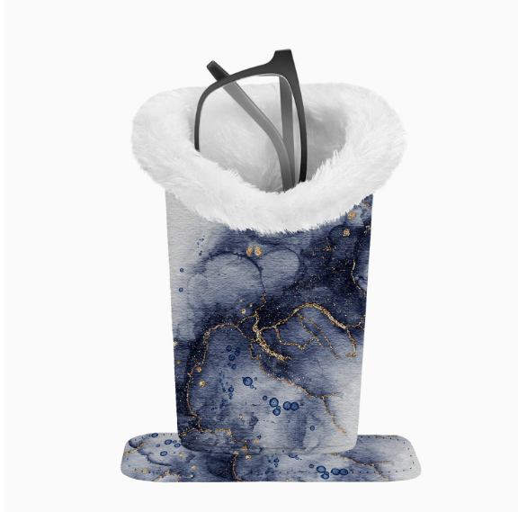 Eyeglasses Holder With Soft Furry Lining And Magnetic Base