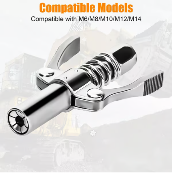 Double Handle High Pressure Quick Release Grease Coupler