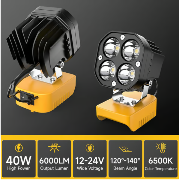 Led Work Light Compatible With Milwaukee 18v Battery/dewalt 18v&20v Battery
