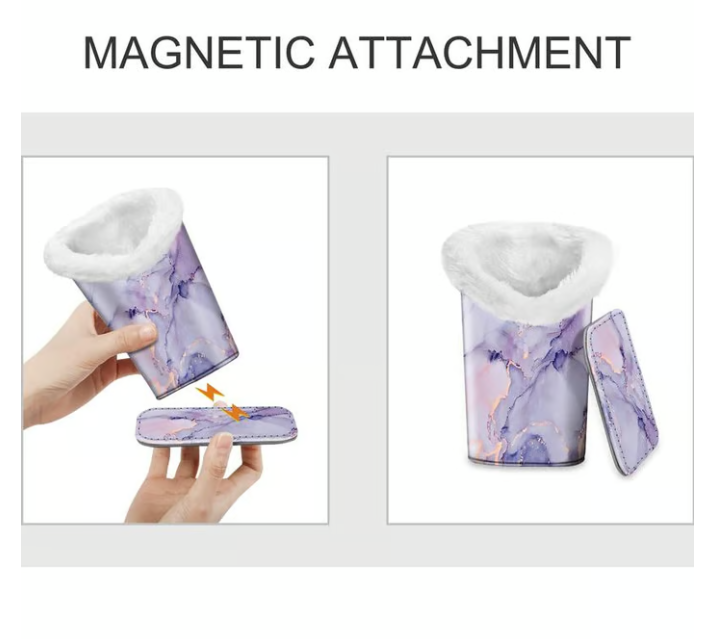 Eyeglasses Holder With Soft Furry Lining And Magnetic Base