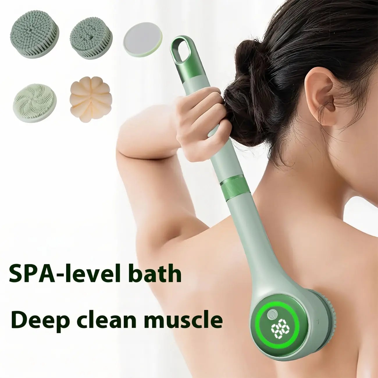 🔥🔥Rechargeable Motorized Electric Shower Back Scrubber - Green🔥
