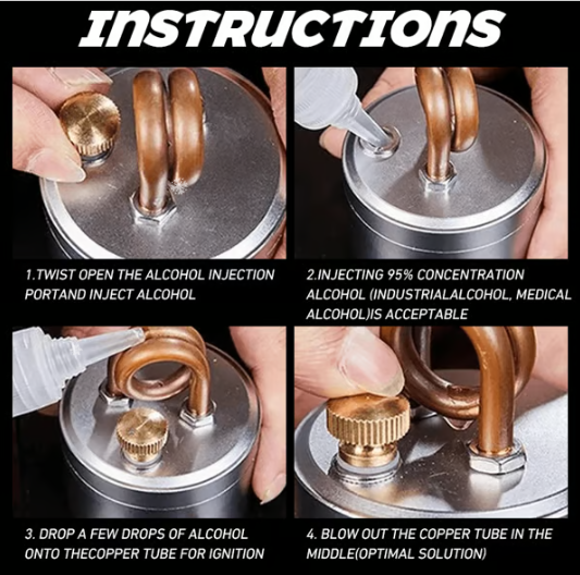 🎉last Day 50% Off -🔥high-power Portable Mini Outdoor Spirit Burner & Alcohol Stove