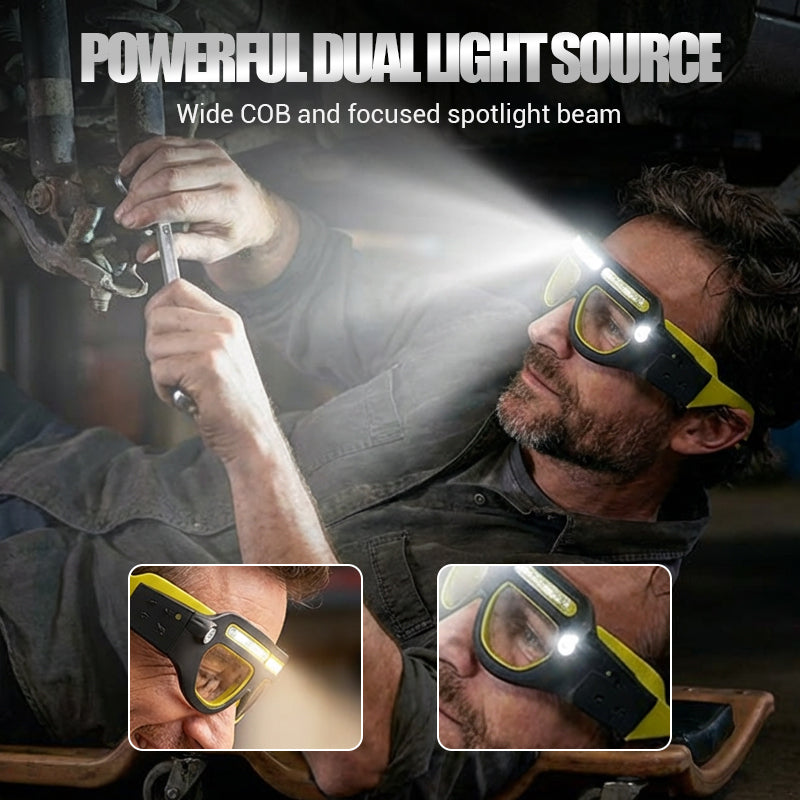 📢📢50   % OFF !!✨Rechargeable LED Glasses Headlamp