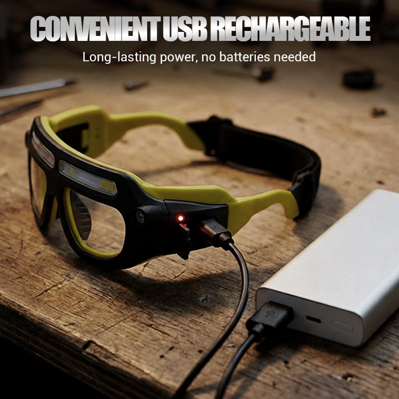 📢📢50   % OFF !!✨Rechargeable LED Glasses Headlamp