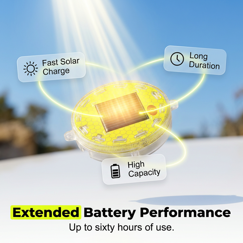 Solar-Powered LED Car Warning Light