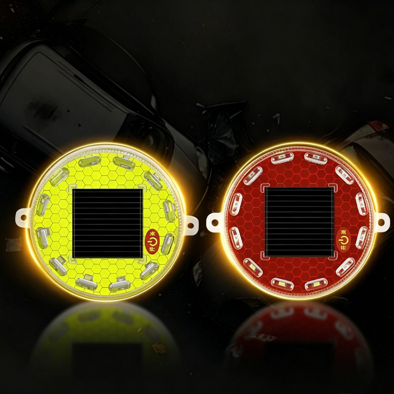 Solar-Powered LED Car Warning Light