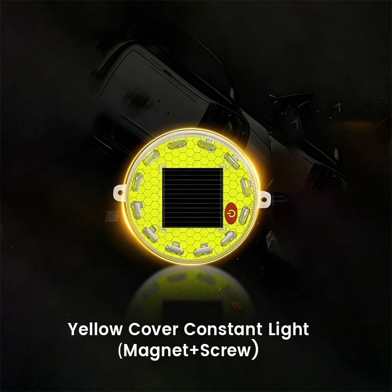 Solar-Powered LED Car Warning Light