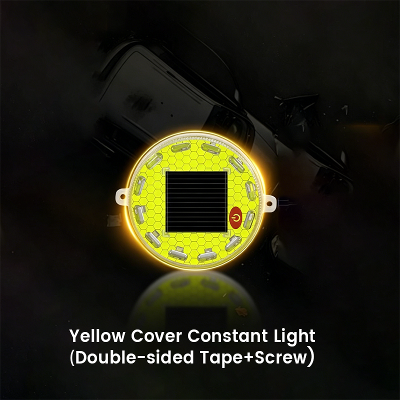 Solar-Powered LED Car Warning Light