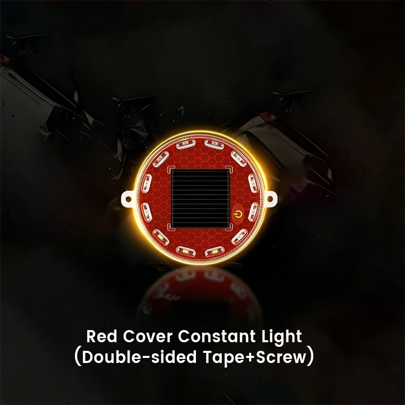 Solar-Powered LED Car Warning Light