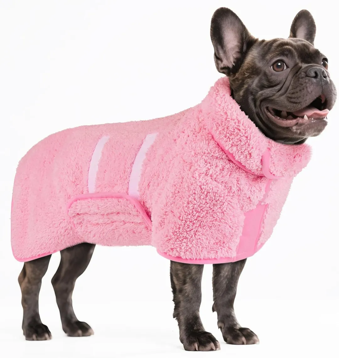 Bienbee Dog Bathrobe, Quick Drying Super Absorbent Dog Robes For After Bath, Warm Keeping Dogs Towel, Dogs Bath Supplies, Dark Blue L
