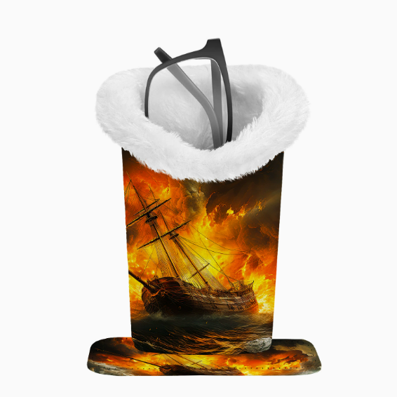 Eyeglasses Holder With Soft Furry Lining And Magnetic Base