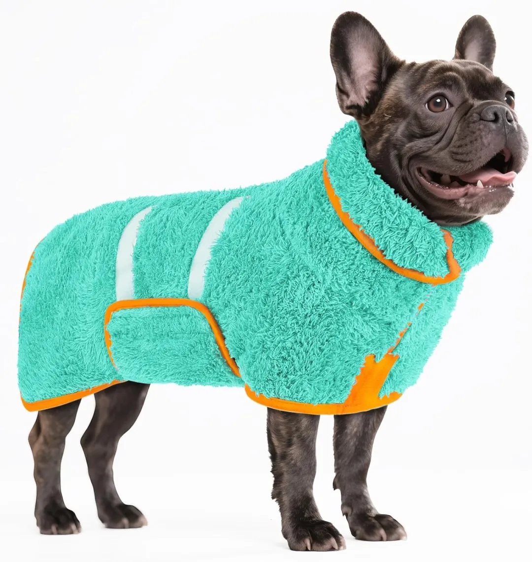 Bienbee Dog Bathrobe, Quick Drying Super Absorbent Dog Robes For After Bath, Warm Keeping Dogs Towel, Dogs Bath Supplies, Dark Blue L