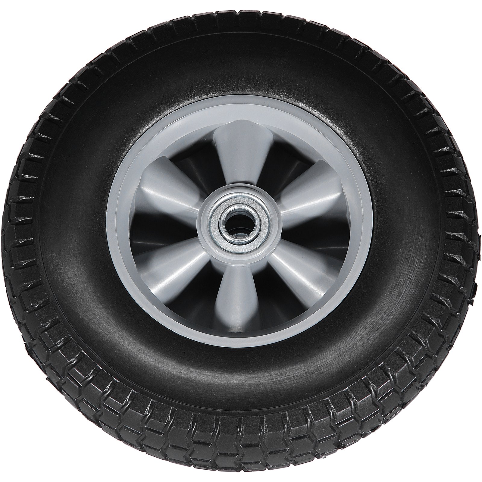 🔥 Today Only 50% OFF — 10" Solid PU Run-Flat Tire Wheels (2-Pack), Flat-Free Heavy Duty Cart Wheels