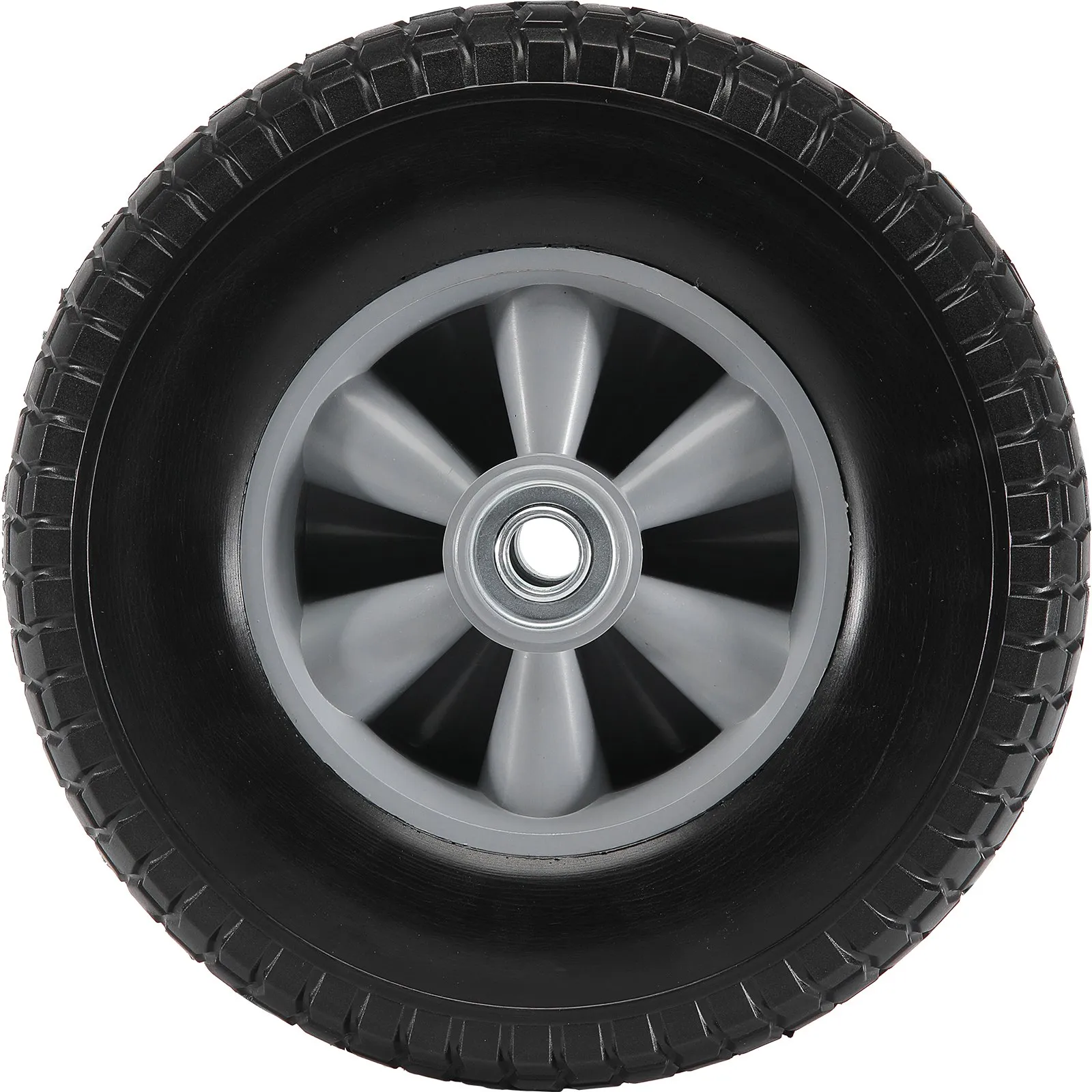 🔥 Today Only 50% OFF — 10" Solid PU Run-Flat Tire Wheels (2-Pack), Flat-Free Heavy Duty Cart Wheels