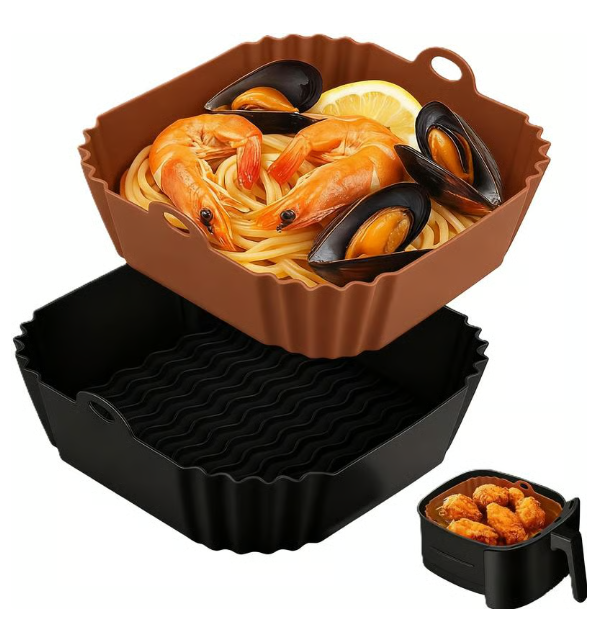 🔥2pcs Reusable Silicone Air Fryer Liner