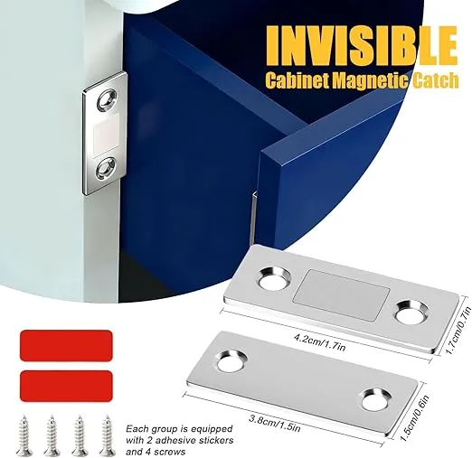 Cabinet Magnetic Catch – Ultra Thin 16 Pack Magnetic Latch For Doors & Drawers