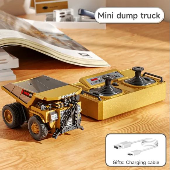 🚜 1:64 Premium Alloy Mini Rc Construction Set – Forklift, Excavator & Dump Truck