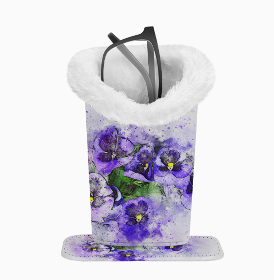 Eyeglasses Holder With Soft Furry Lining And Magnetic Base