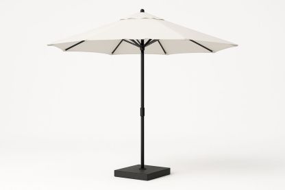 Outdoor Umbrella Beige Polyester Canopy 250cm Diameter-Larinesto