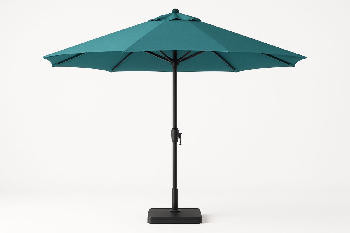 Outdoor Umbrella Teal Polyester Round 3m-Larinesto