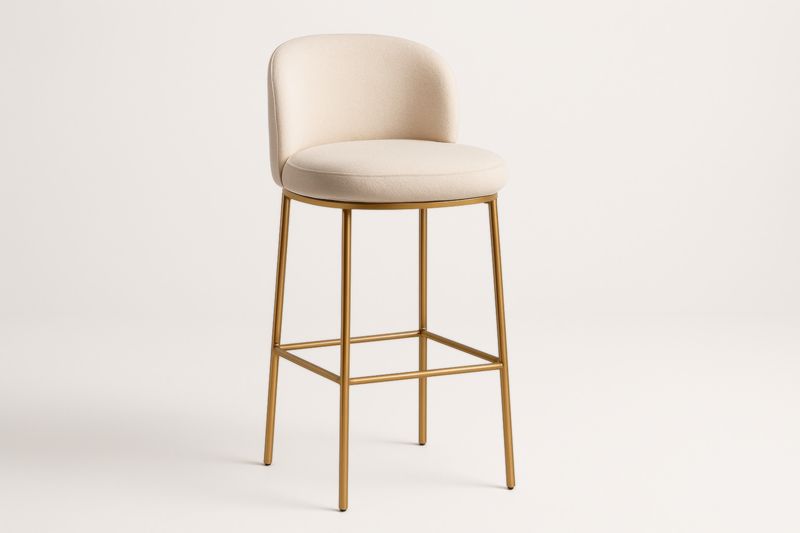 Chaise de Bar Acier Beige