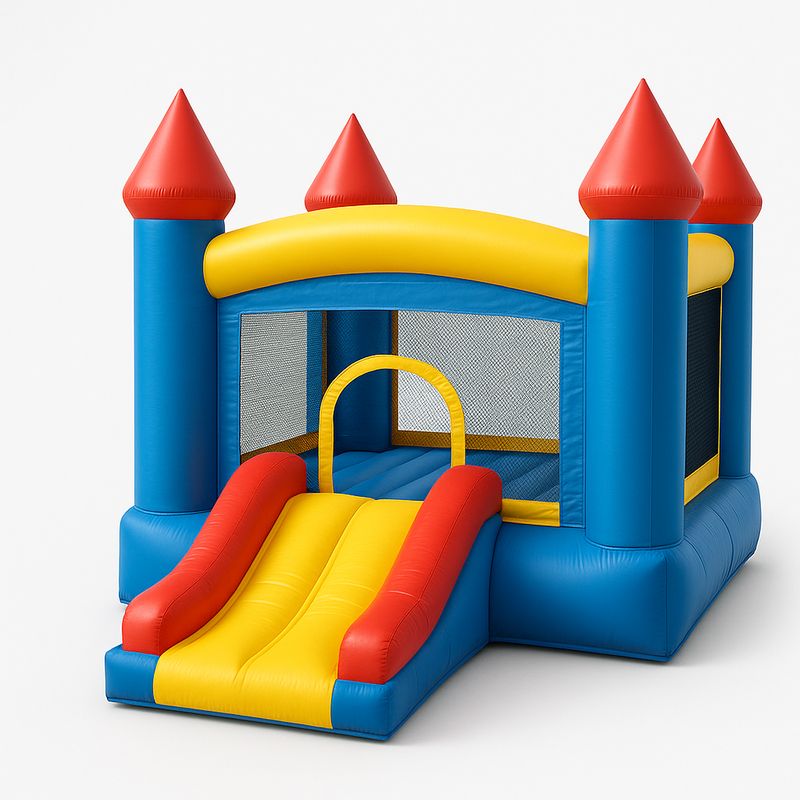 Aufblasbare Hüpfburg PVC Rot/Blau/Gelb