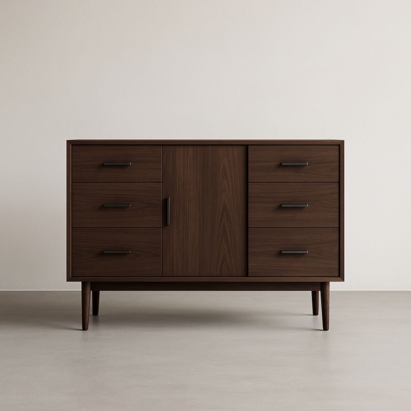 Buffet en Bois Porte et Tiroirs 150x45x90 cm