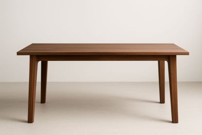 Tavolo rettangolare in legno di noce massello 140x80x75 cm