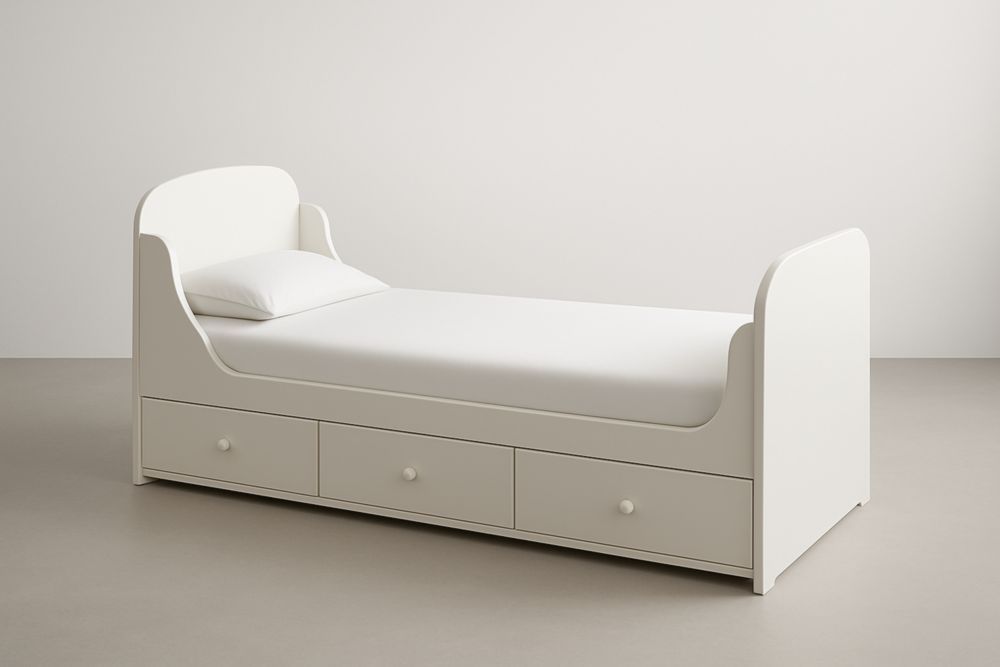 Letto per bambini in MDF con cassetti