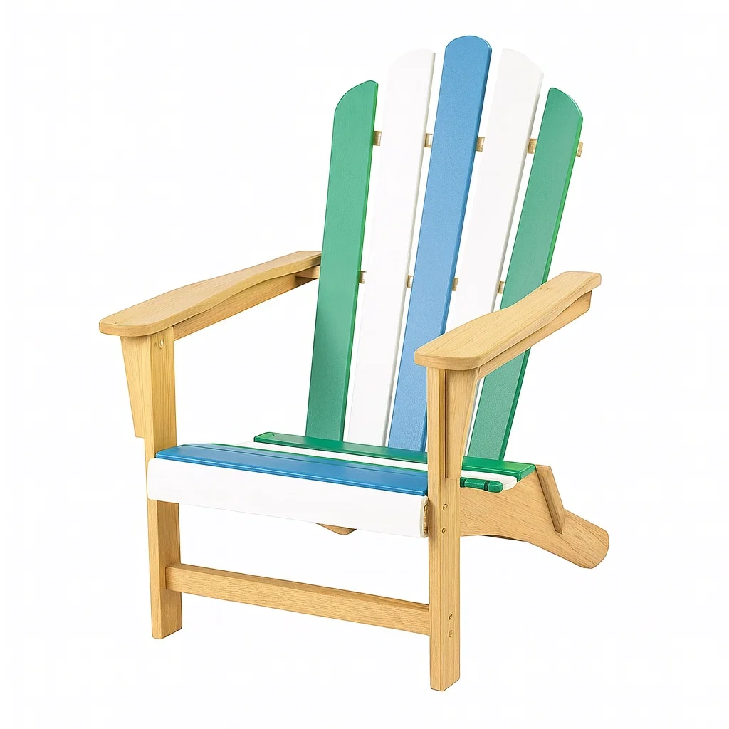 Chaise Adirondack enfant en bois et plastique multicolore-Sofinixx