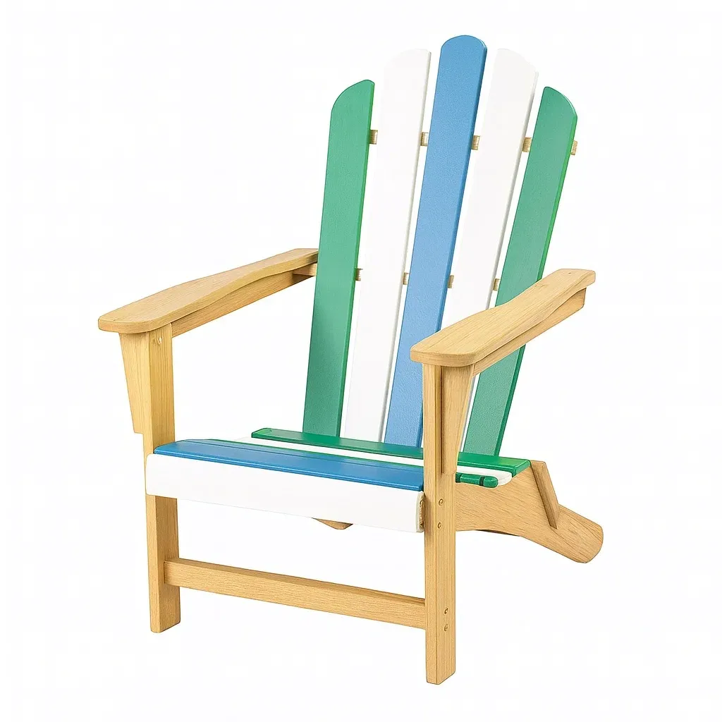 Chaise Adirondack enfant en bois et plastique multicolore-Sofinixx