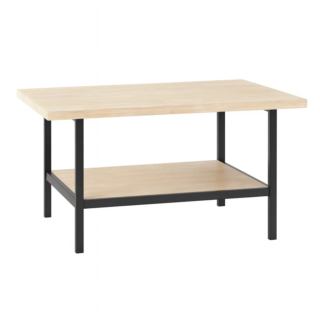 Table basse en bois et métal chêne/noir-Sofinixx