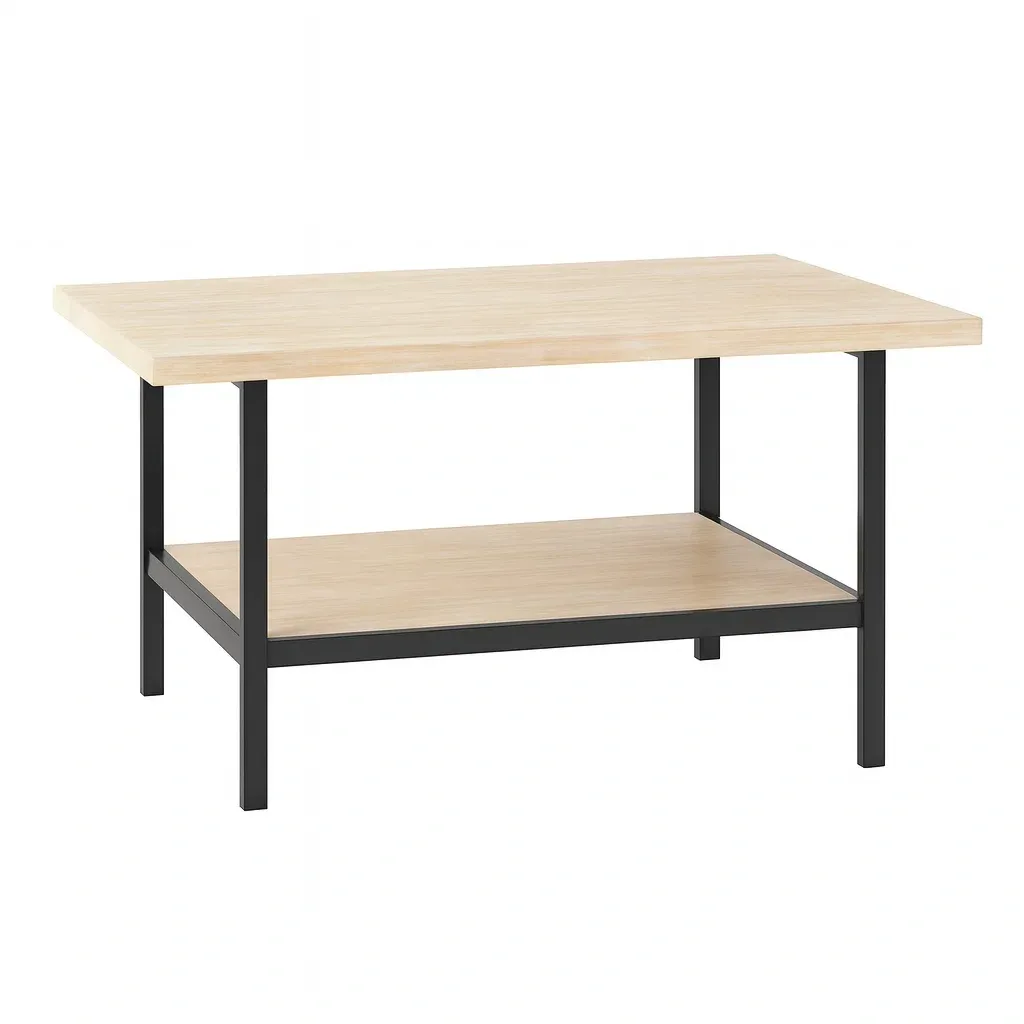 Table basse en bois et métal chêne/noir-Sofinixx