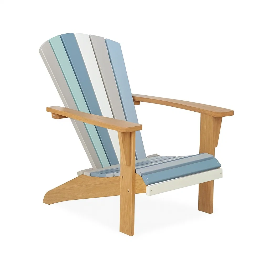Chaise Adirondack en bois composite et acacia multicolore-Sofinixx