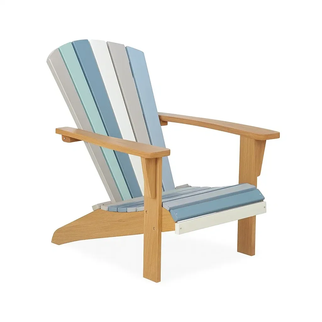 Chaise Adirondack en bois composite et acacia multicolore-Sofinixx