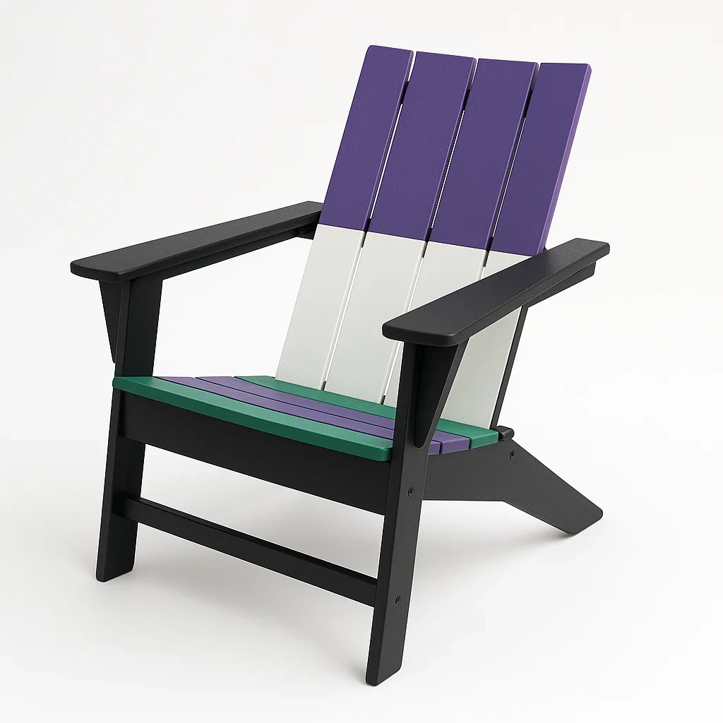 Chaise Adirondack en plastique recyclé multicolore-Sofinixx