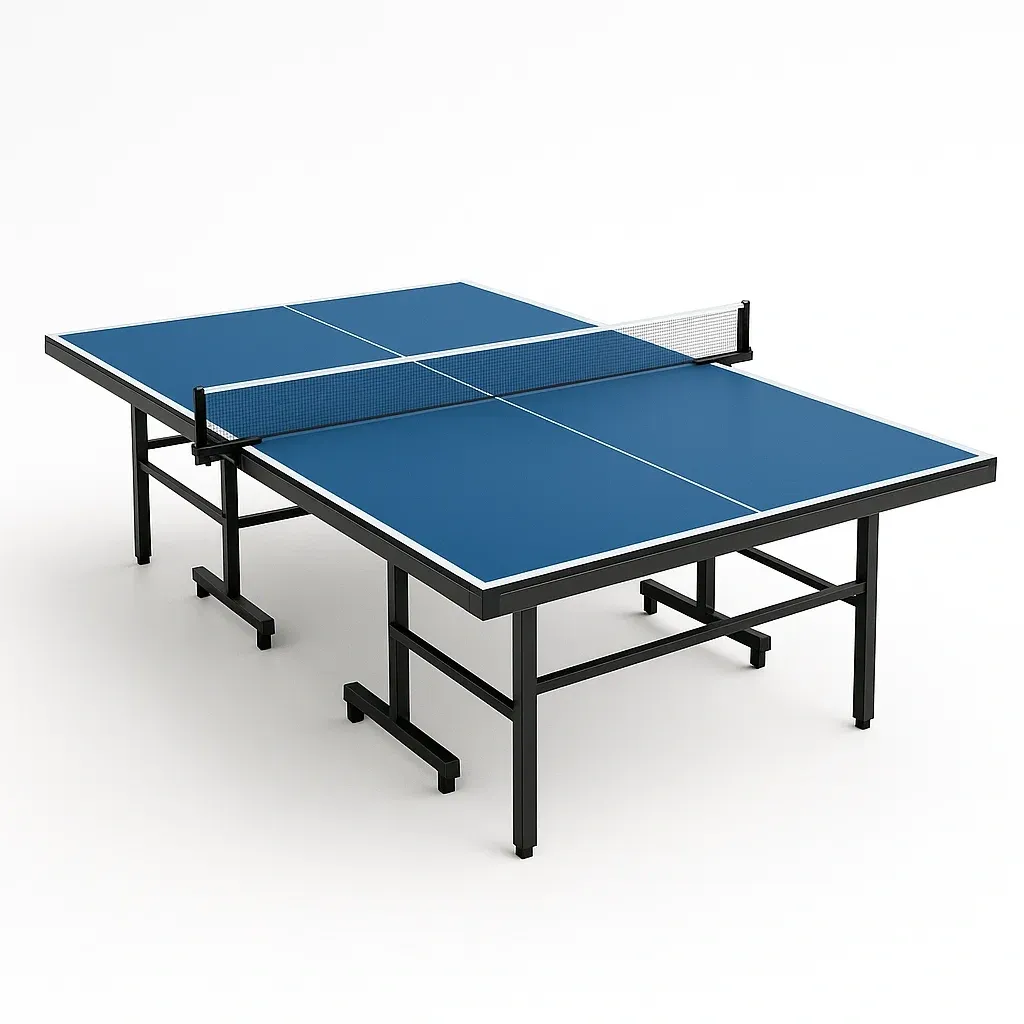 Table de ping-pong en bois et métal bleu 274 x 152,5 x 76 cm-Sofinixx