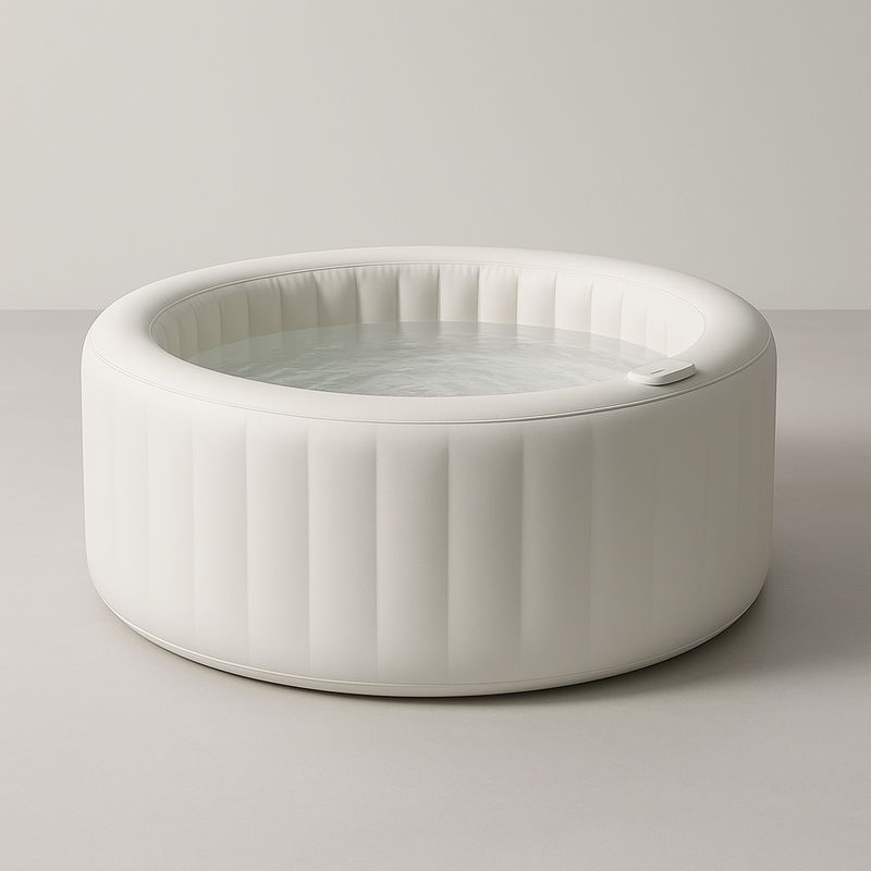 Aufblasbarer runder Whirlpool 196cm PVC Weiß