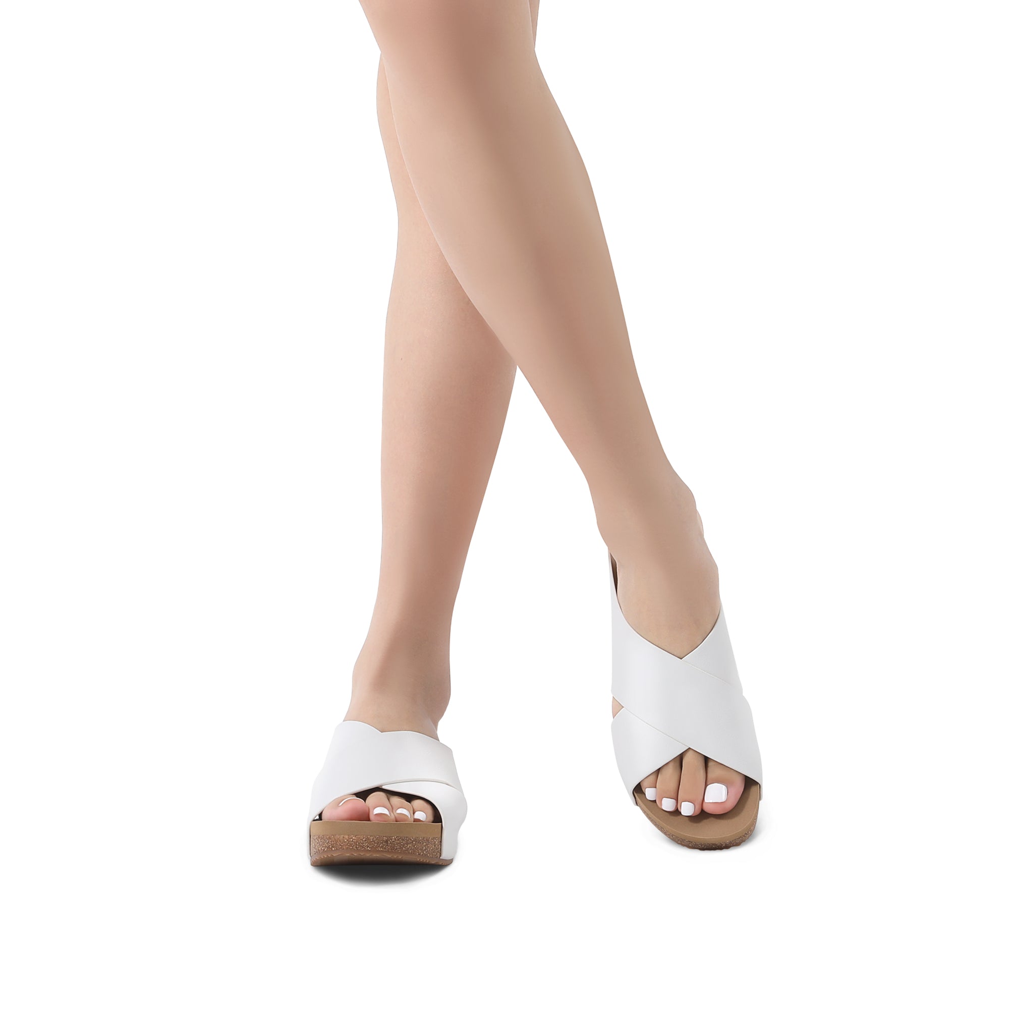 Women's Open Toe Criss-Cross Wedge Sandals